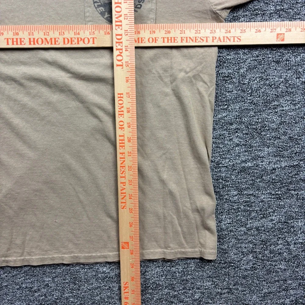 Grunge Harley Davidson Biker Smoky Mountain Brown Pocket T-Shirt Size Large - Picture 6 of 6